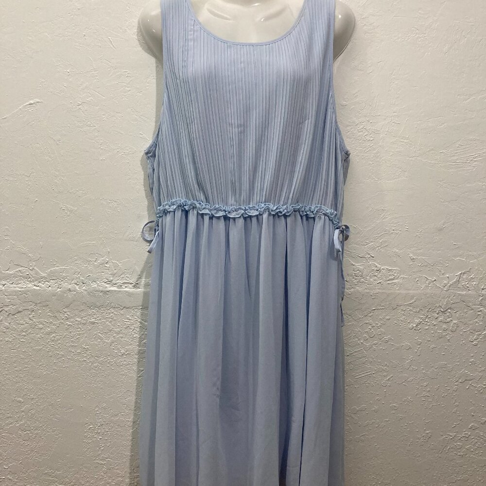 NWT Disney Torrid Chiffon Pleated Skater Dress Cinderella Carriage Blue 3 - Picture 3 of 14